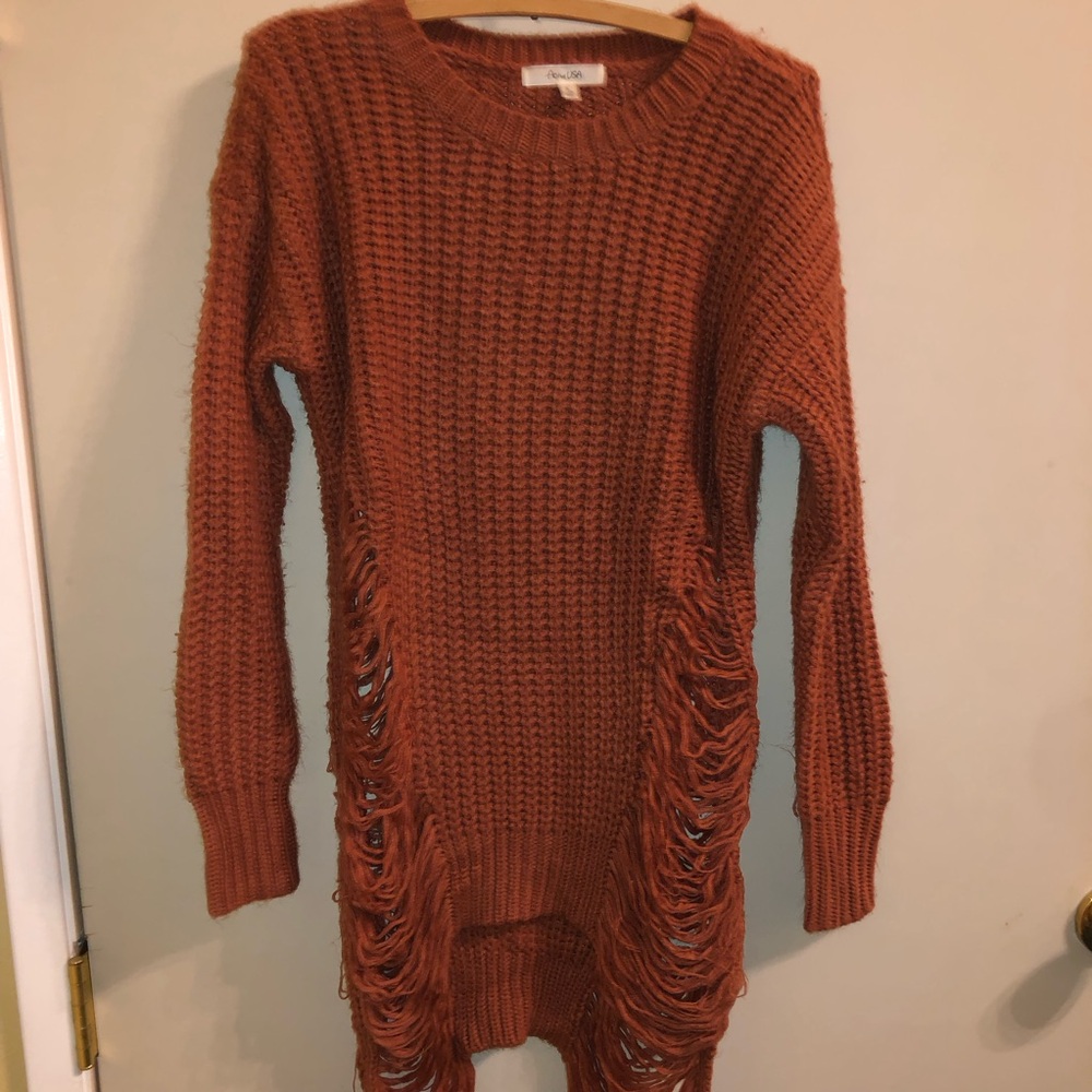 Active USA Burnt Orange Knit Sweater